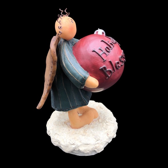 Honey And Me Lisa Liffick Holiday Blessings Angel Figurine Christmas Primitive - Picture 3 of 6